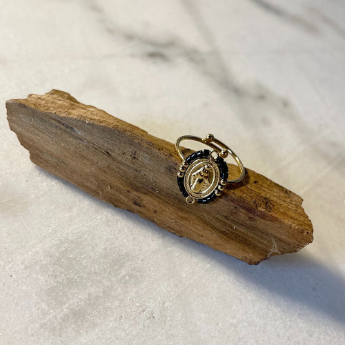 Bague JEANNE OR NOIR,La Djulia bijoux